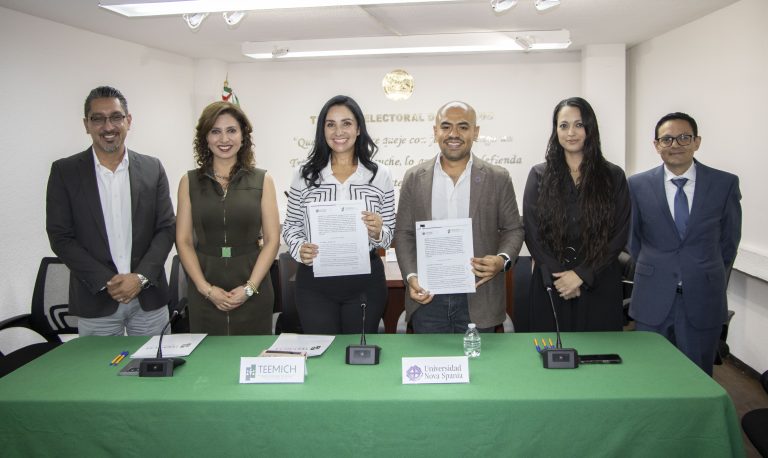 El TEEMICH fortalece acuerdo con Universidad Nova Spania.