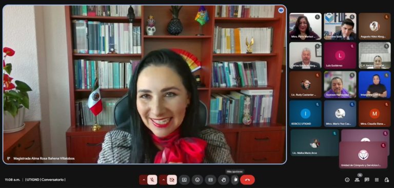 LA MAGISTRADA ALMA ROSA BAHENA VILLALOBOS IMPARTE CONFERENCIA EN CONVERSATORIO DIGITAL “VIOLENCIA POLÍTICA EN LA INTERSECCIONALIDAD”. 