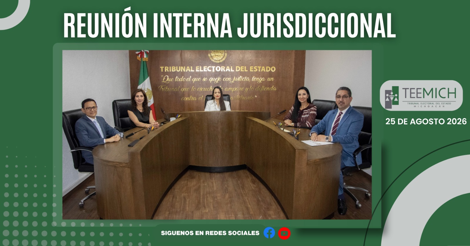 En reunión interna jurisdiccional, el Pleno de este Tribunal Electoral emitió dos acuerdos plenarios relacionados con el cumplimiento de sentencias.