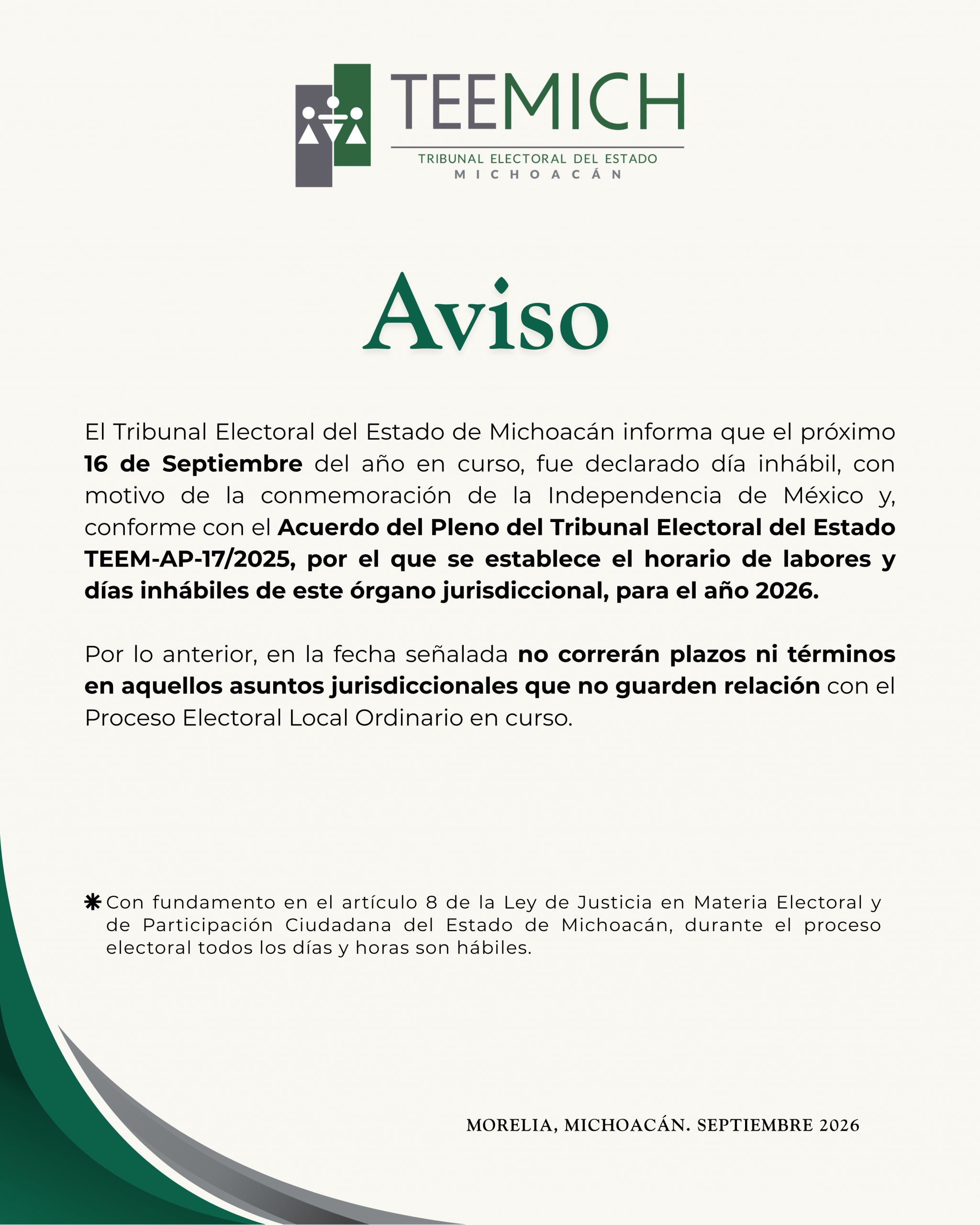 AVISO JURISDICCIONAL.